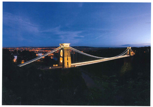 The Bridge at Dusk Postcard